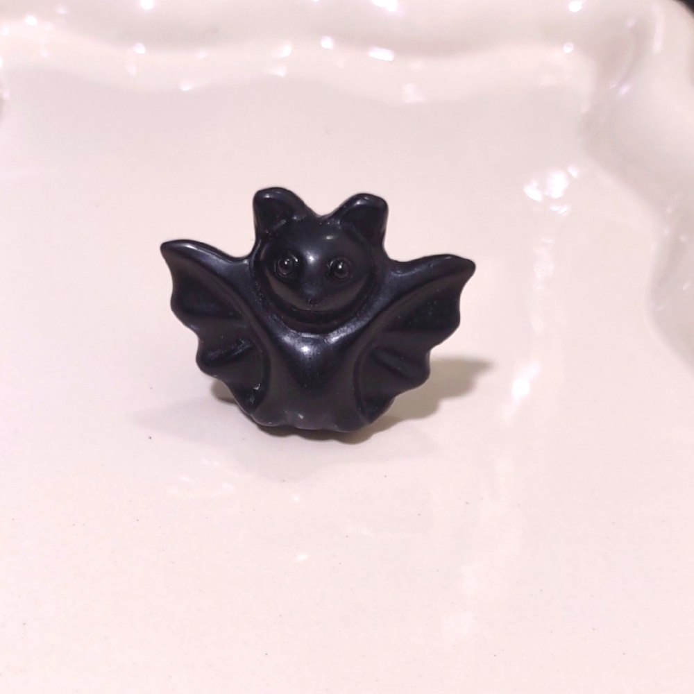 Bat Carving Car Air Vent Clip Obsidian Perfect Halloween Or Anytime Accessorie